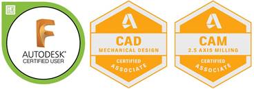 Autodesk, CAD and CAM certificates