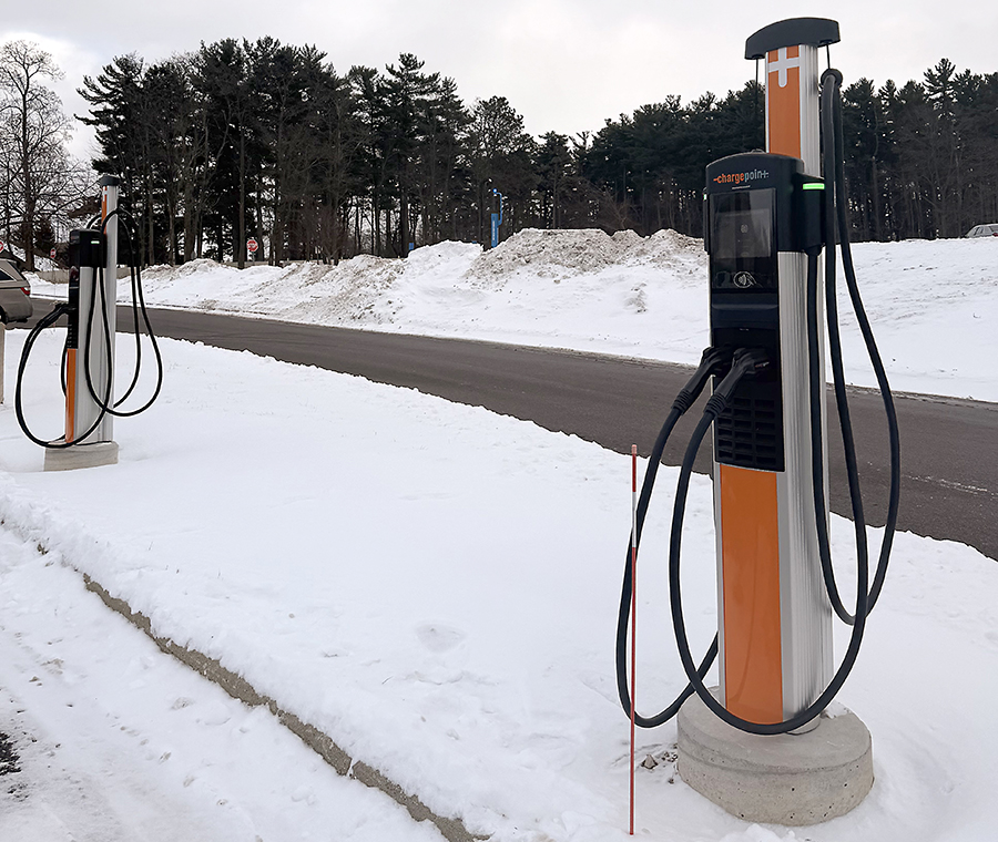 EV chargers on campus