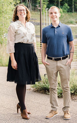 WCC students and Lake Trust Foundation scholarship recipients Amanda Lawrence (left) and Keith Austin.