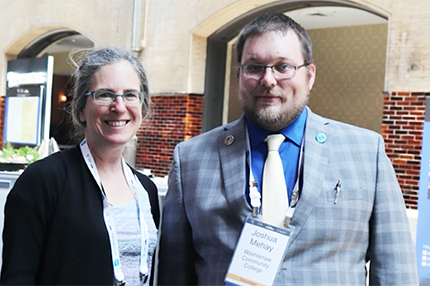 Recent WCC graduate Joshua Mehay poses with Megan Donahue, the outgoing president of the American Astronomical Society, at the organization’s bi-annual conference in St. Louis last month. Donahue is a Physics and Astronomy professor at Michigan State University.