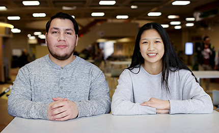 WCC students Ahmed Ghalib (left) and Jianing “Vivian” Wang are both semifinalists for the prestigious Cooke Undergraduate Transfer Scholarship.