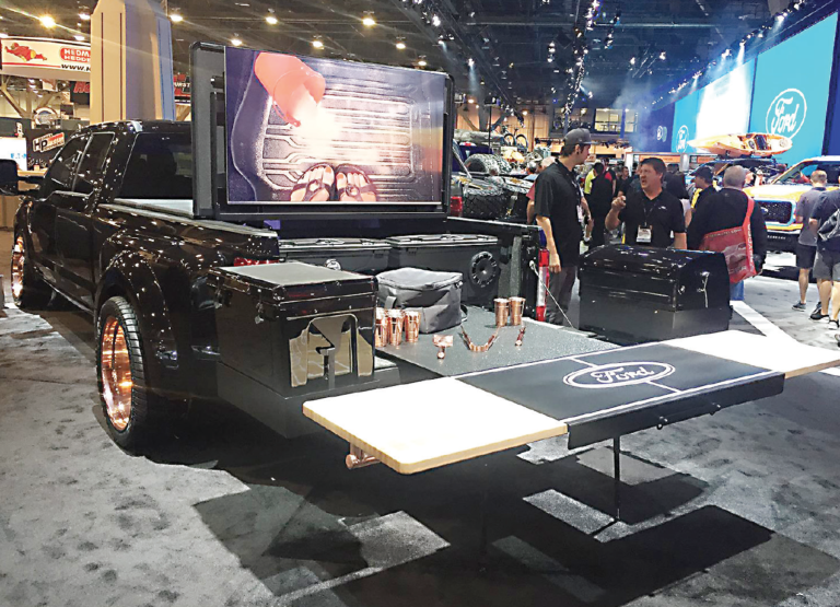 The Ultimate Tailgate Truck on display at the annual SEMA Show in Las Vegas was customized by students and staff at WCC.