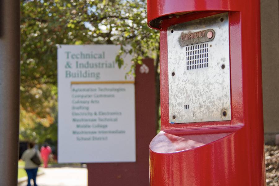 Campus emergency call box Campus emergency call box