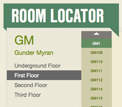 room locator pulldown menu